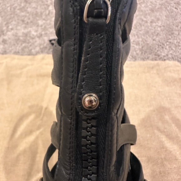 PRE-LOVED GUCCI Women's Calfskin LIFFORD Cage Platform Sandals 6" Heels - Picture 10 of 15